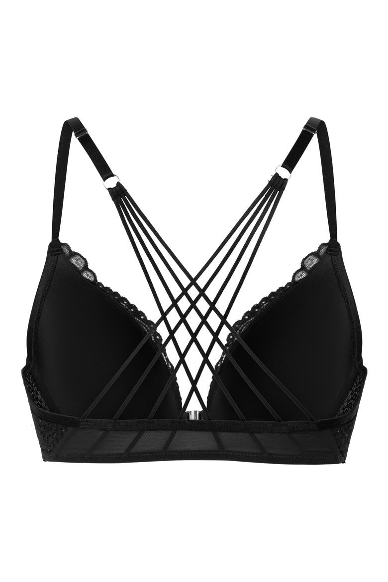 Sabrina Push-Up Bra, Alternate, color, CAVIAR