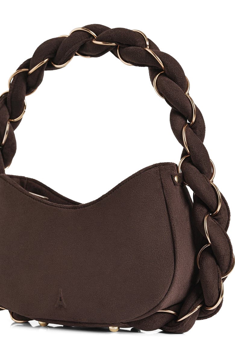 Manière De Voir Somme Suede Handbag, Alternate, color, Brown