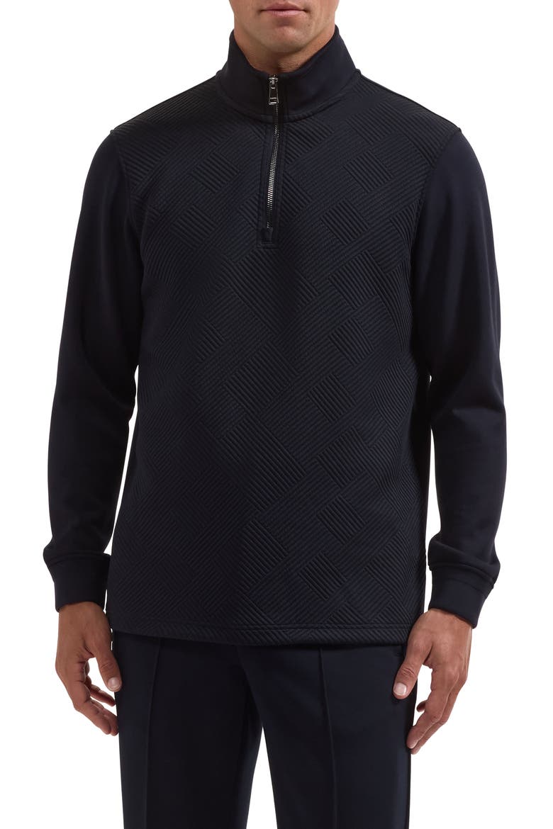 Soft Touch Quarter Zip Sweater, Main, color, NAVY
