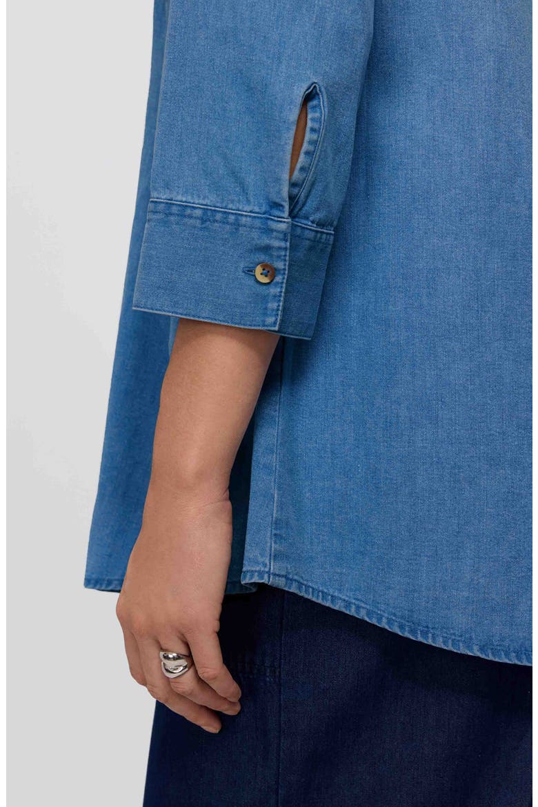 Cici Denim Tunic, Alternate, color, MEDIUM WASH BLUE