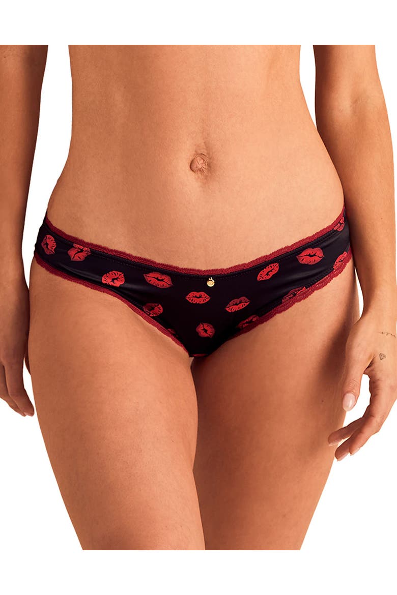 Elsie Bikini Panties, Main, color, Novelty black