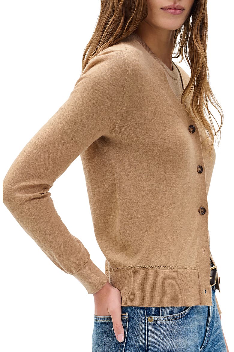 Adeline Cashmere Cardigan, Alternate, color, CAMEL