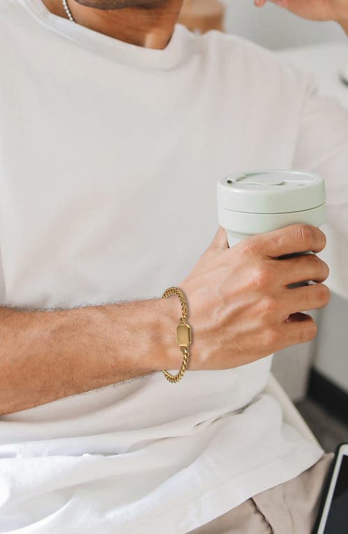 Van Heusen Tag Cuban Chain Bracelet