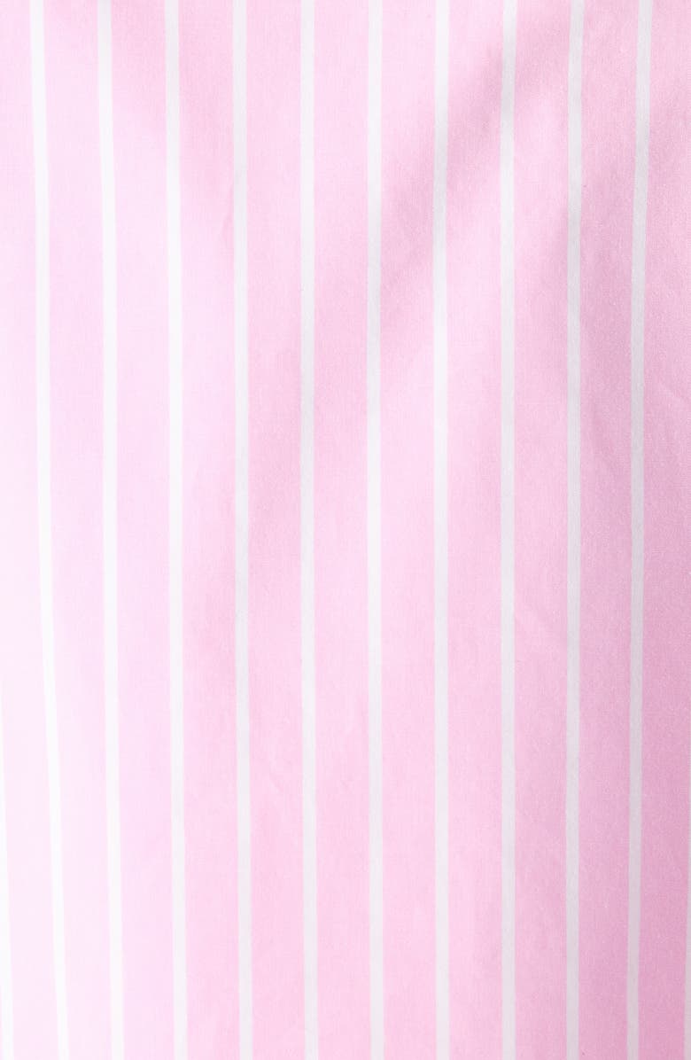 Balenciaga Folded Stripe Cotton Poplin Button-Up Shirt, Alternate, color, 5621 Pink/ White