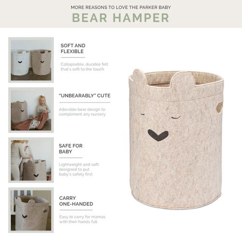 Parker Baby Co. Bear Felt Laundry Hamper