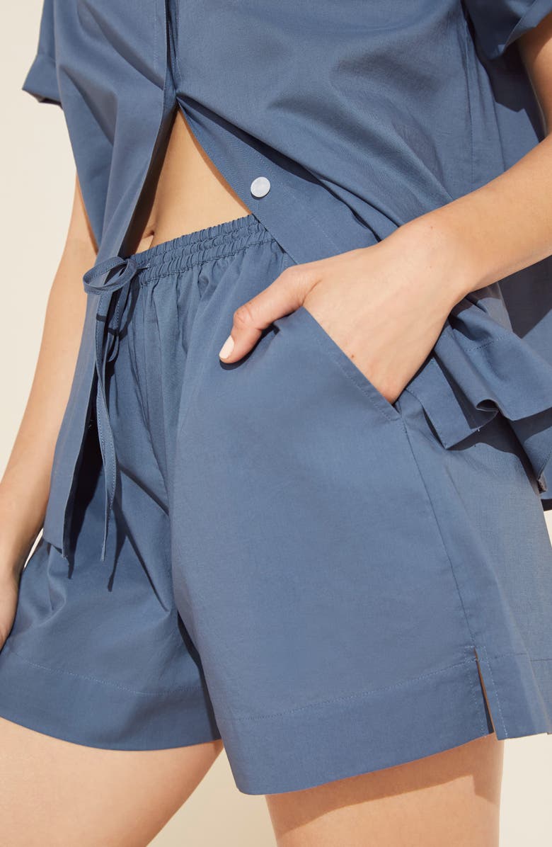 Eberjey Organic Cotton Woven Short Pajamas, Alternate, color,