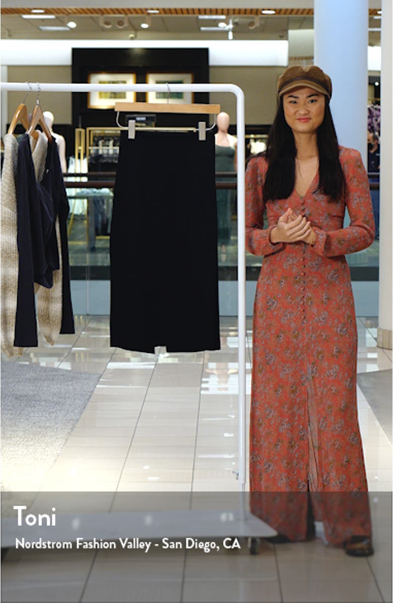 Neoprene Ceo Midi Skirt, sales video thumbnail