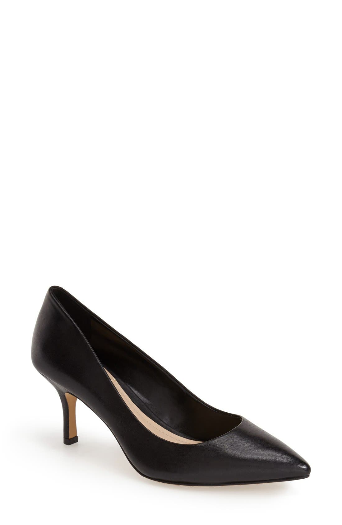 'Vivienne' Pointy Toe Pump, Main, color, BLACK