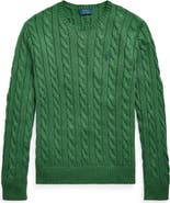 Polo Ralph Lauren Cable Knit Cotton Crewneck Sweater