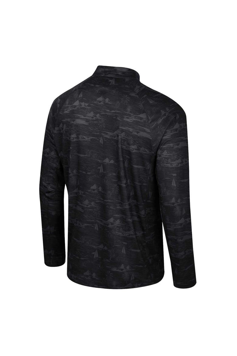 Men's Colosseum Black Iowa Hawkeyes Carson Raglan Quarter-Zip Jacket, Alternate, color, Black