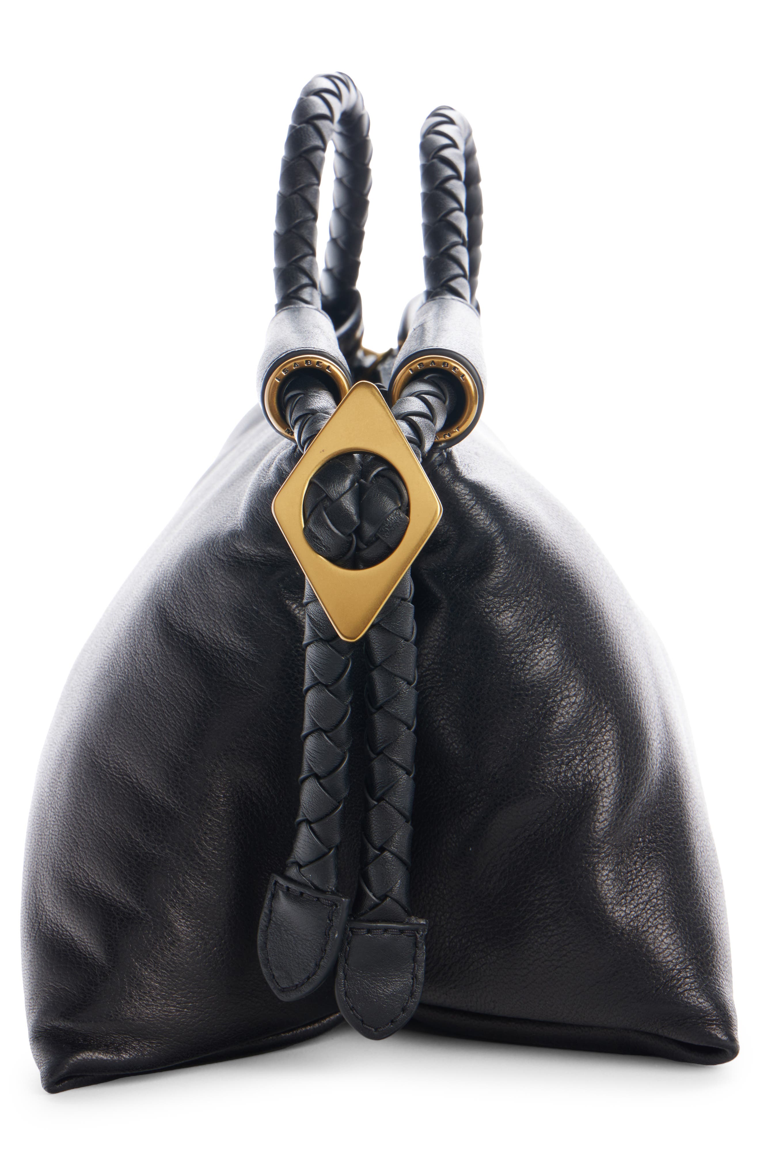 Pipa Leather Handbag, Alternate, color, BLACK 01BK