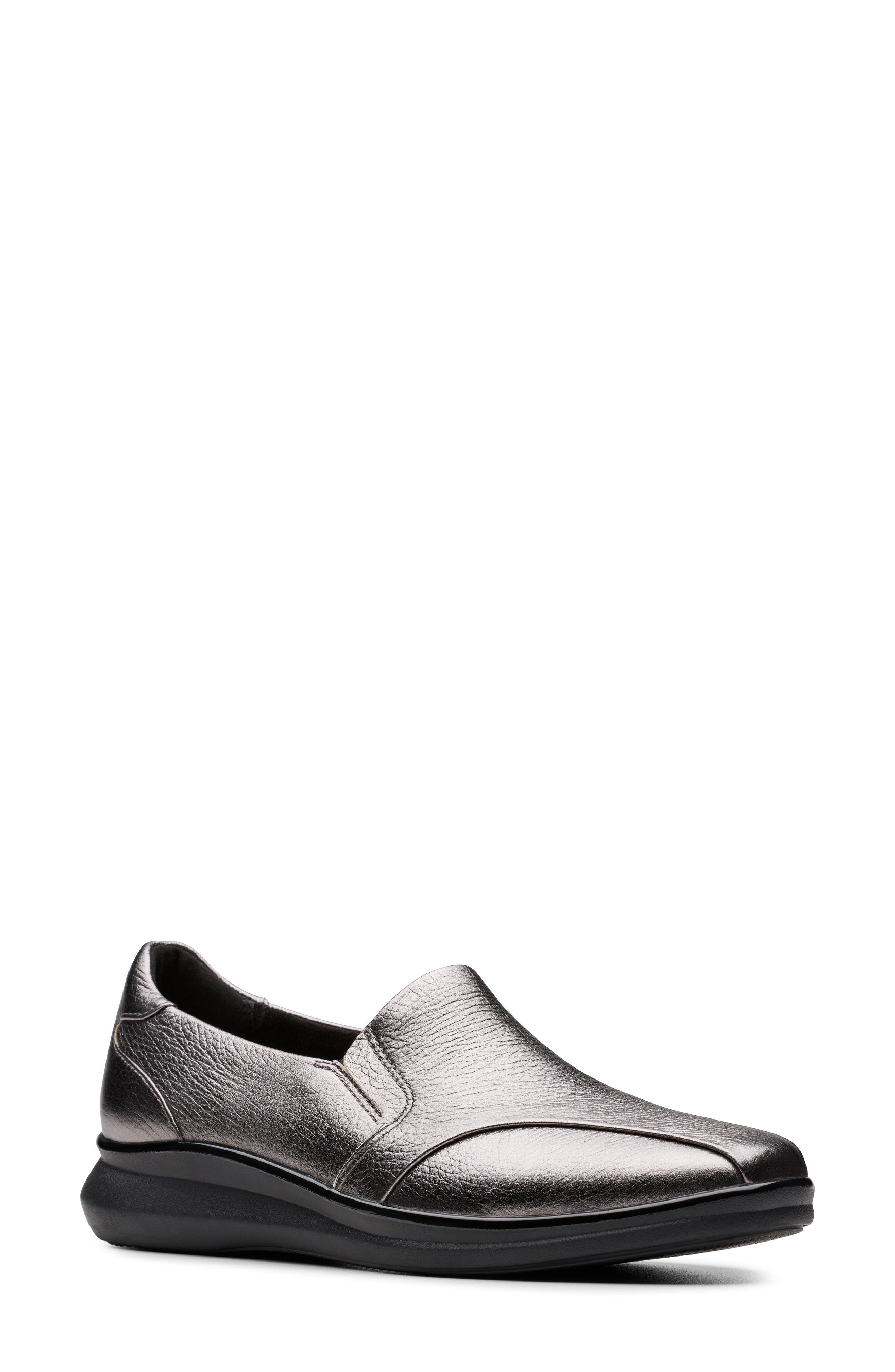 Lynelle Wedge Flat, Main, color, PEWTER METALLIC