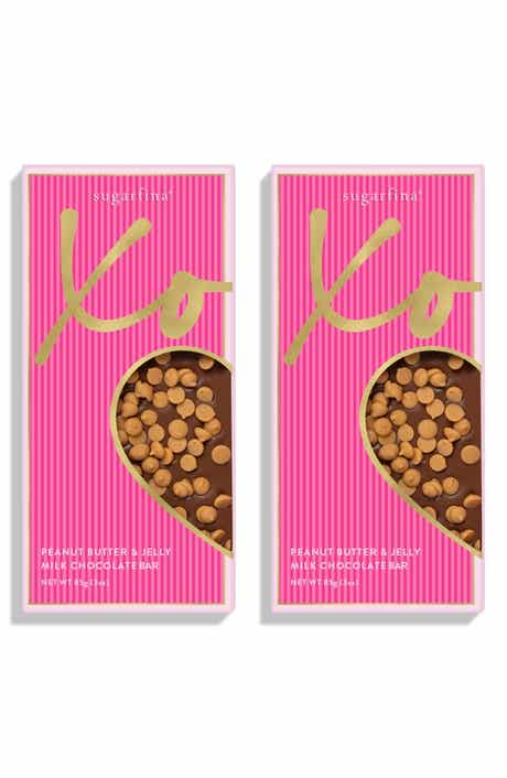 sugarfina Set of 2 Peanut Butter & Jelly Chocolate Bars