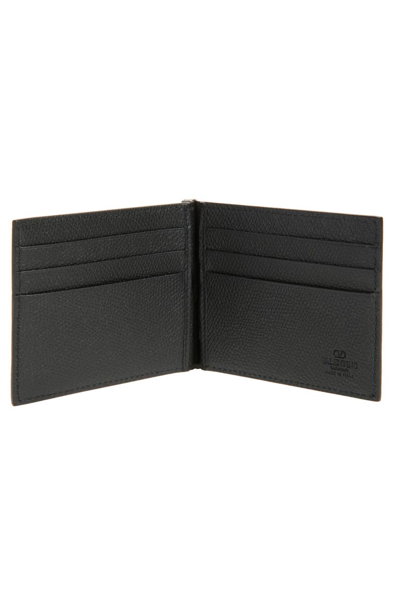 Valentino Garavani VLOGO Leather Bifold Wallet, Alternate, color, Black