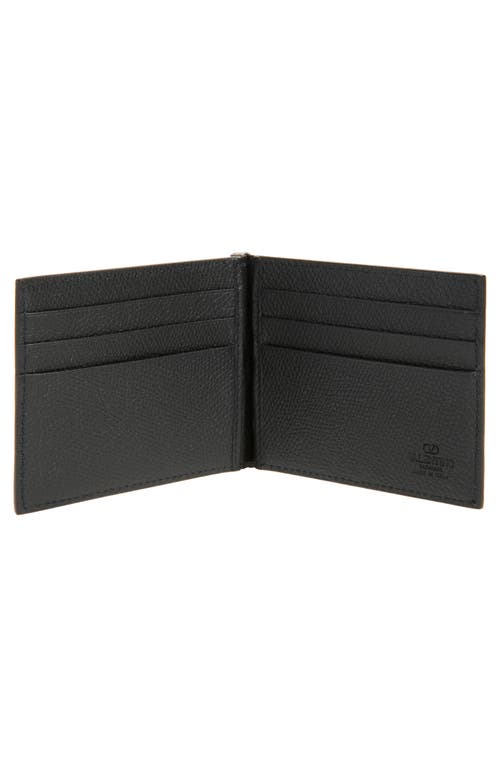 Valentino Garavani Vlogo Leather Bifold Wallet In Black