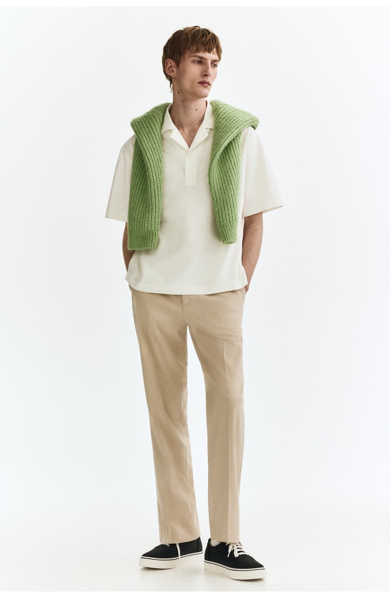 H&M Loose Fit Polo Shirt, Alternate, color, White