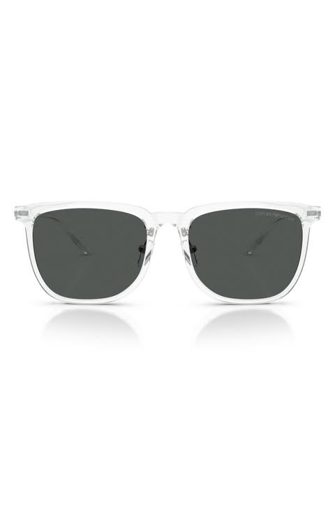 56mm Low Bridge Square Sunglasses