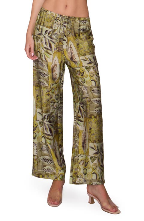Floral Print Ankle Pants