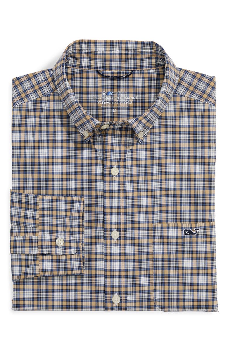 vineyard vines Classic Fit On-the-Go Performance Plaid Button-Down Shirt, Alternate, color,