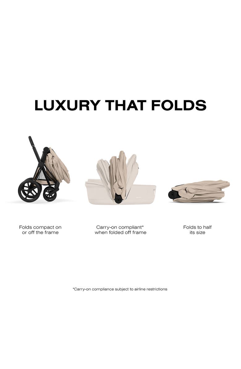 CYBEX Fold Lux Carry Cot for Priam Stroller – Platinum Collection, Alternate, color, Cozy Beige