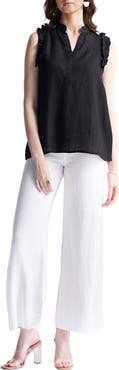 Reistor Sleeveless Hemp Top with Ruffles