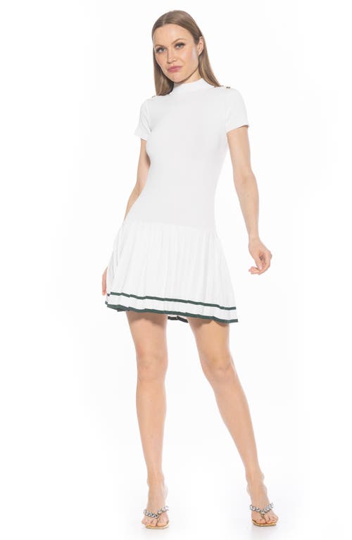Alexia Admor Devika Pleated Knit Dress In Ivory