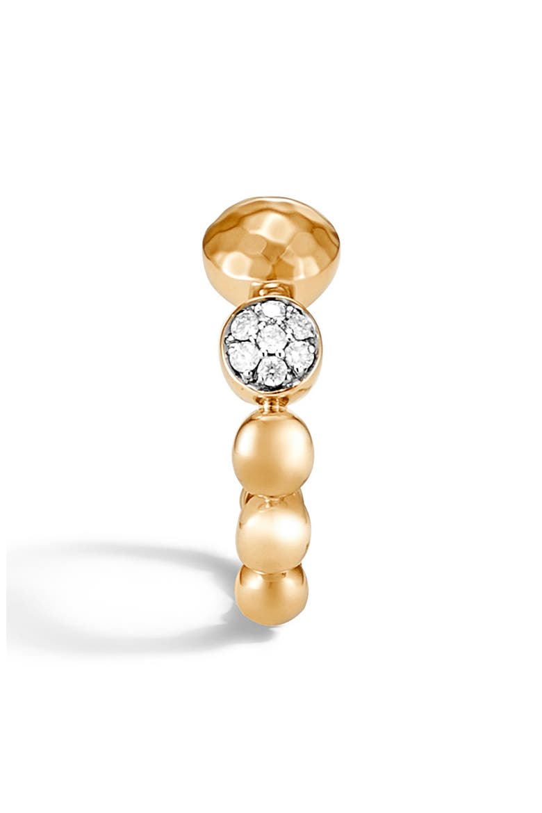 Dot Hammered 18K Gold & Diamond Pavé Ring, Alternate, color, YELLOW GOLD