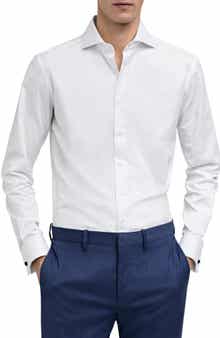 MANGO Slim Fit Poplin Button-Up Shirt
