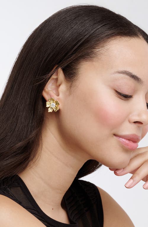 Ted Baker Petulia Flower Statement Stud Earrings In Gold