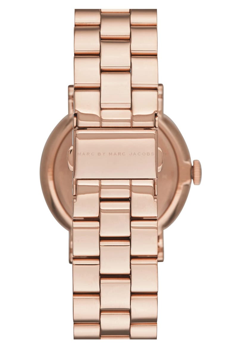 'Baker' Bracelet Watch, 36mm (Nordstrom Exclusive), Alternate, color, ROSE GOLD/ WHEAT