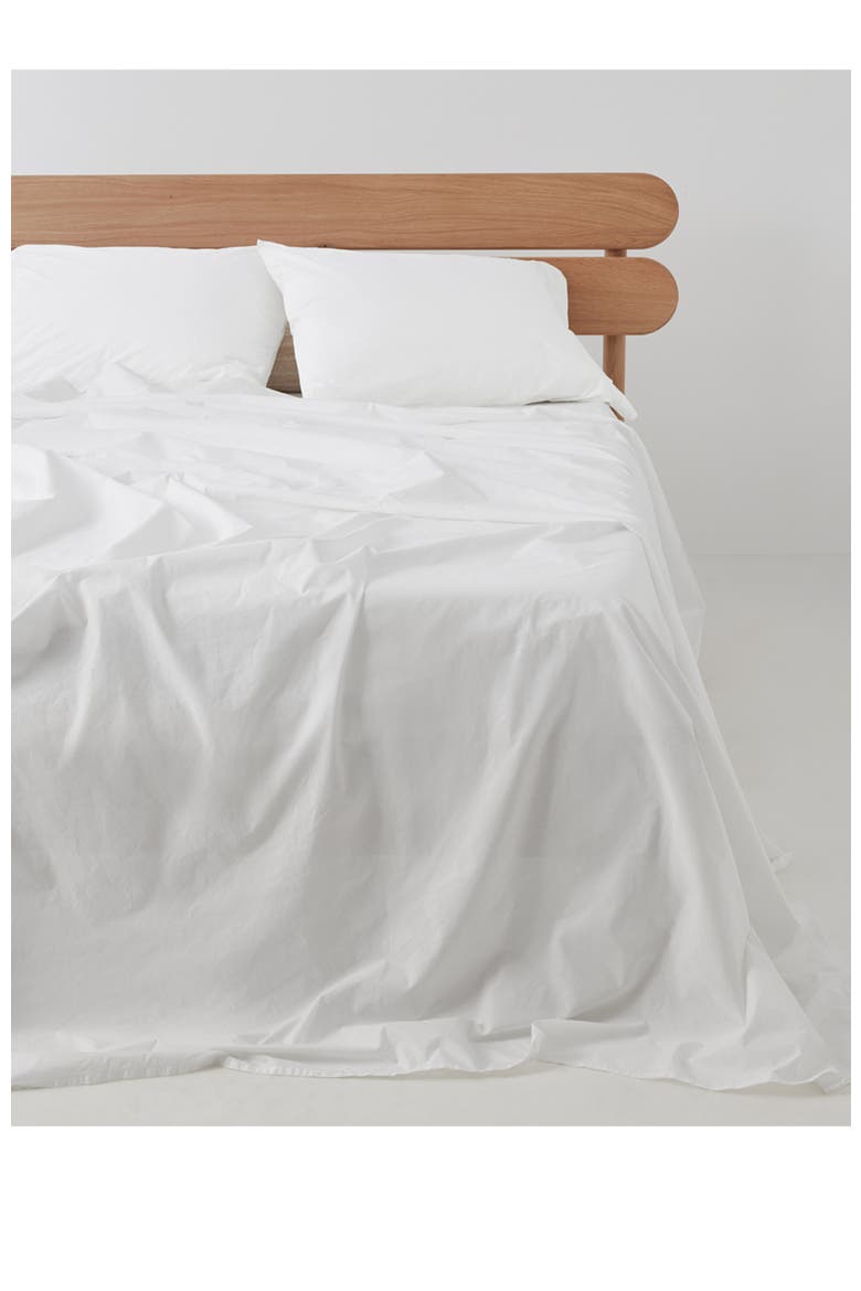 Organic Cotton Organic Cool-Air Percale Sheet Set, Alternate, color, White