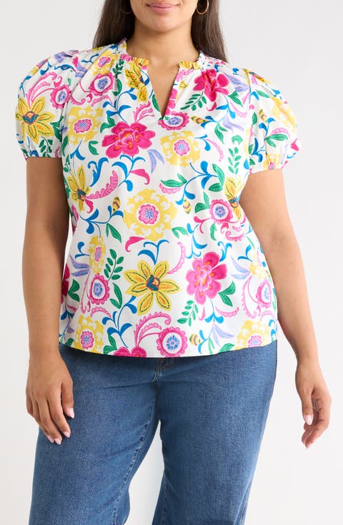 Kress Floral Print Top (Plus)