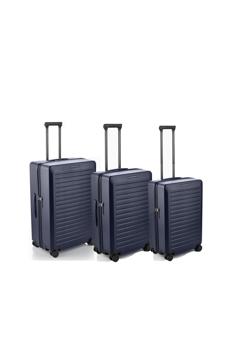 Voyager Hardside (21"/27"/30") 3 Piece Luggage Spinner Set, Main, color, Blue Matte