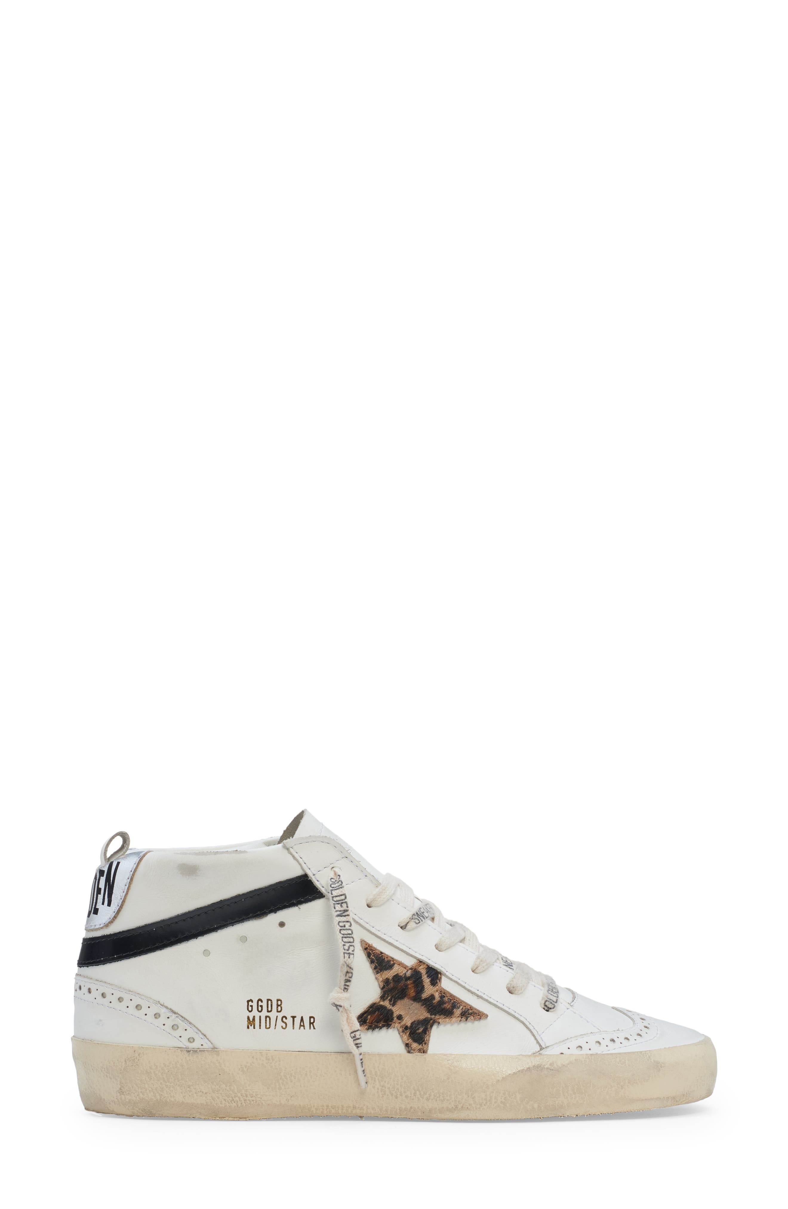 Golden Goose Mid Star Leopard Print Sneaker, Alternate, color, 
