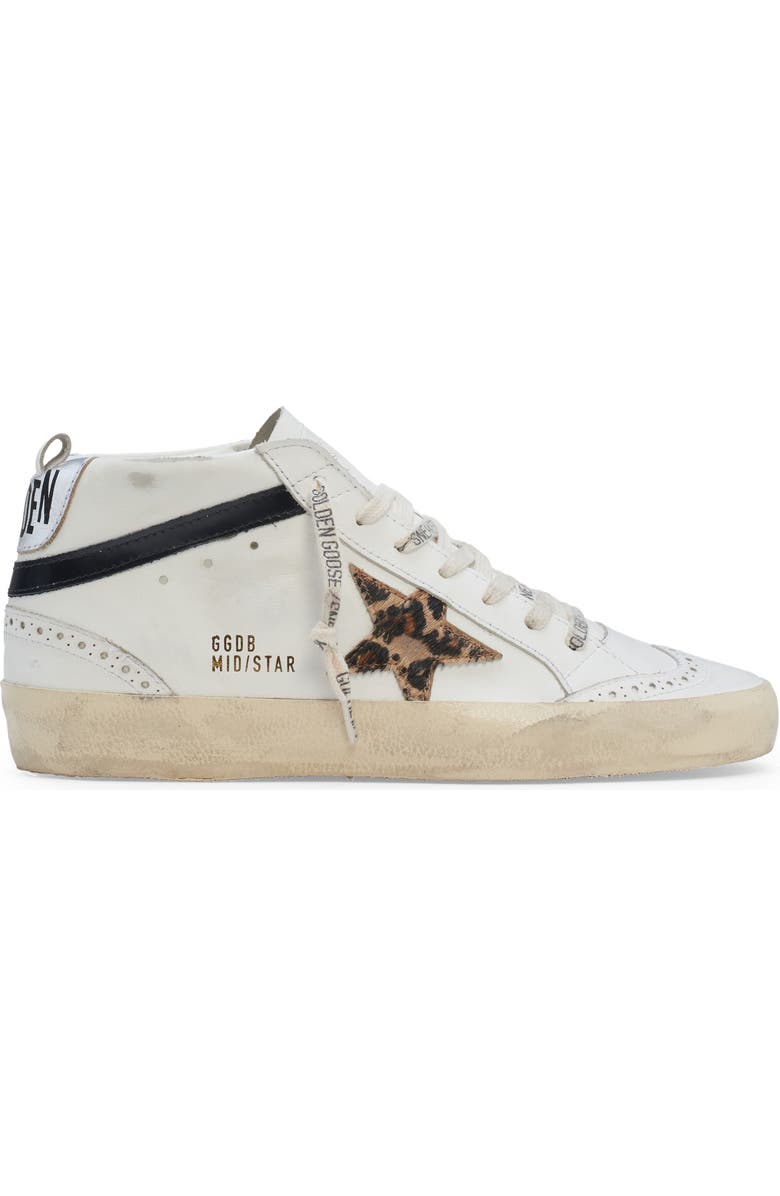 Golden Goose Mid Star Leopard Print Sneaker, Alternate, color,