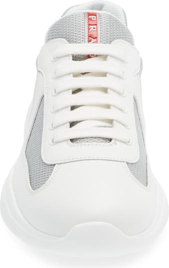 【関税込み】PRADA America's Cup leather & mesh sneakers 2色 Prada America's Cup Sneakers | Blue | FARFETCH