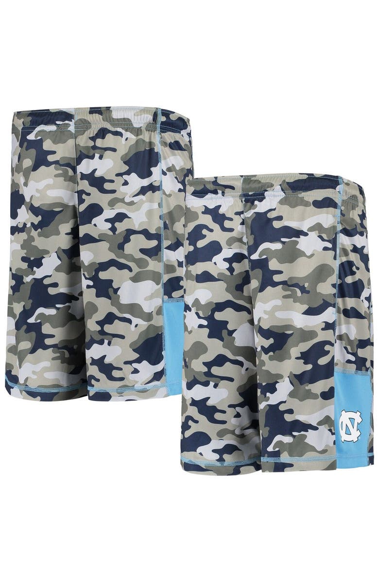 Outerstuff Youth Gray/Carolina Blue North Carolina Tar Heels Extra Yardage Camo Shorts, Main, color, Gray