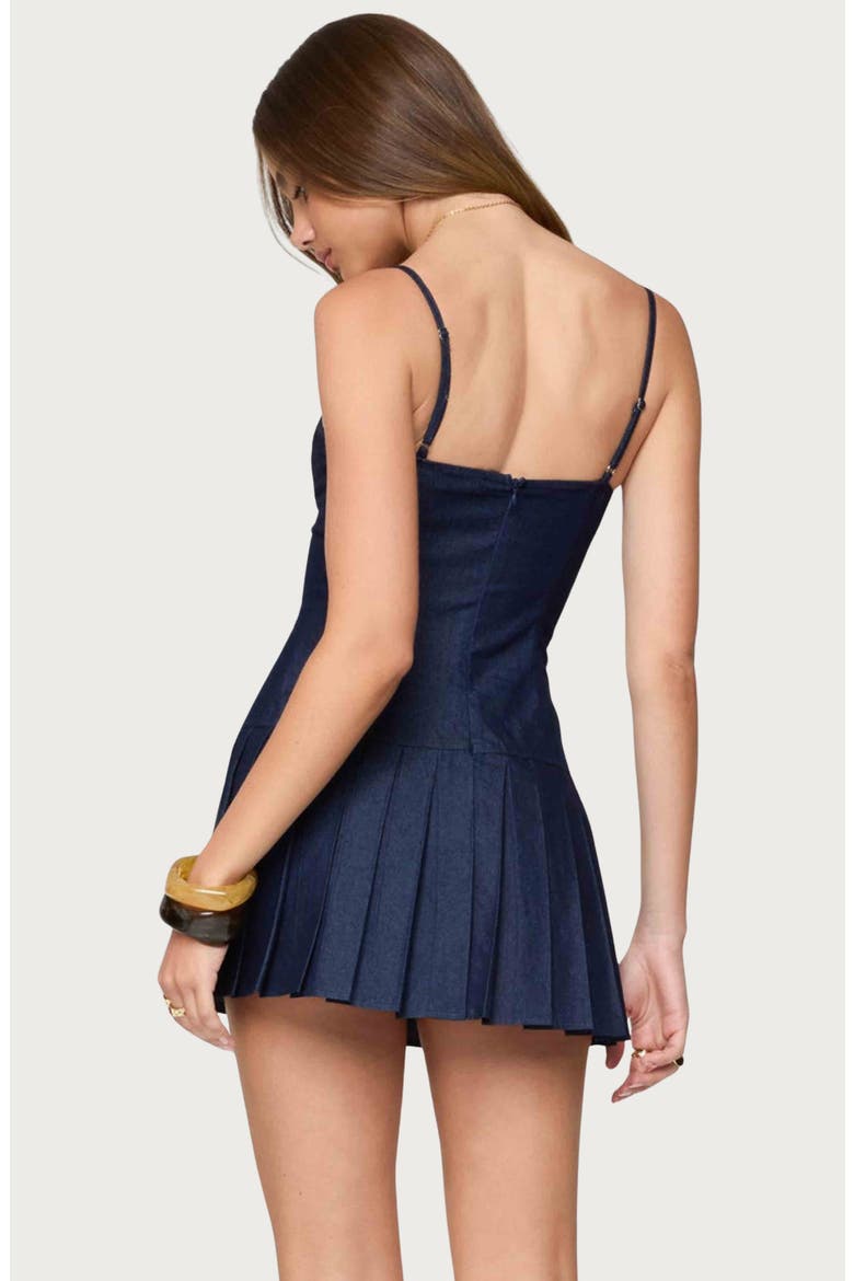 Rudy Denim Minidress, Alternate, color, DARK-BLUE