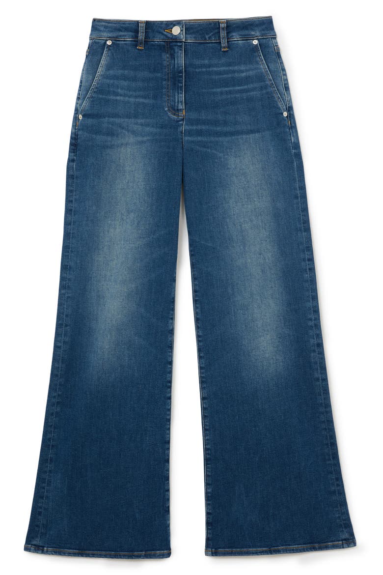 Addie Wide Leg Jeans, Alternate, color, MID BLUE