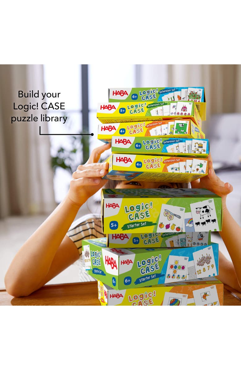 HABA Logic Case Extension Set Nature - Ages 6+ Card Games for Kids, Travel Games, Learning Toys, Flash Cards for Kids Brain Teaser Puzzle Games, Alternate, color, Multi
