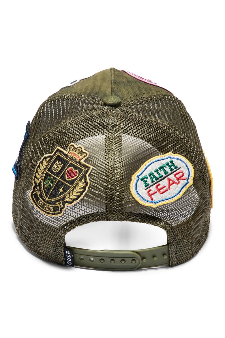 Camo Patch Trucker Hat, Alternate, color, CAMO