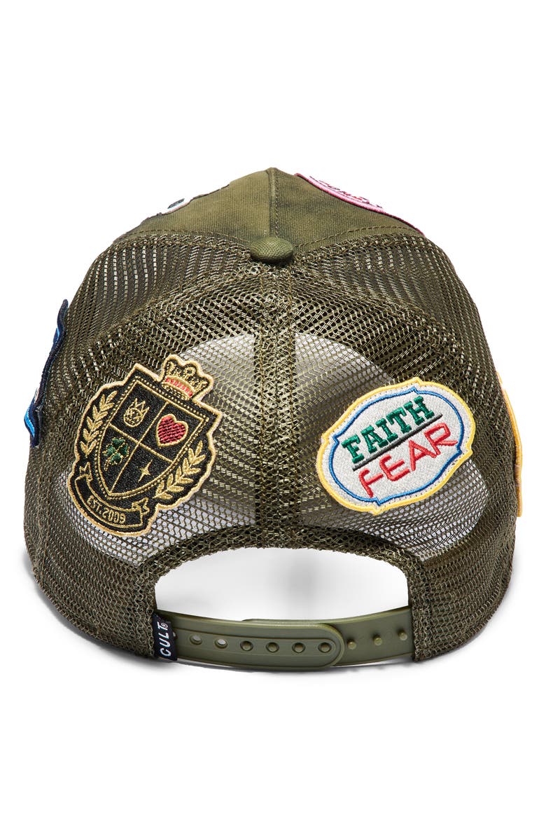 Cult of Individuality Camo Patch Trucker Hat, Alternate, color,