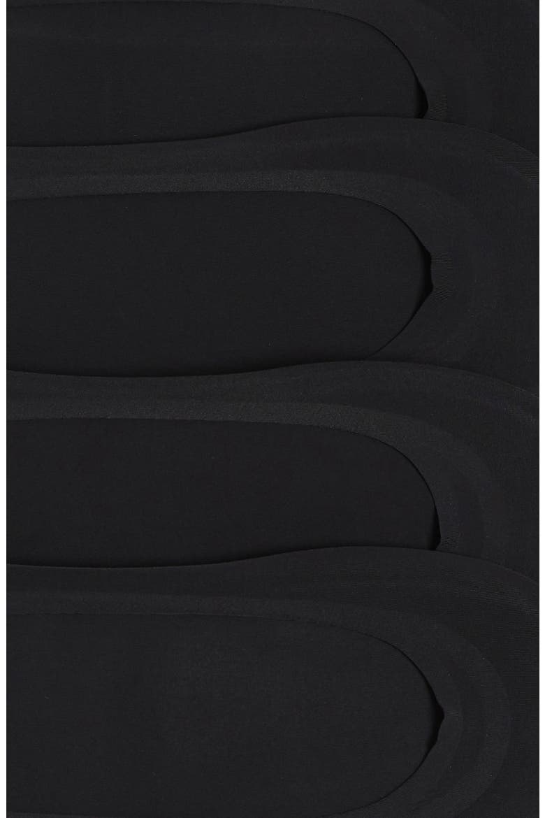 4-Pack Bonded No-Show Socks, Alternate, color, BLACK