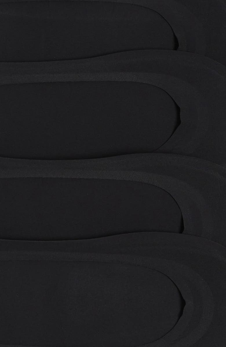 Nordstrom 4-Pack Bonded No-Show Socks, Alternate, color, Black
