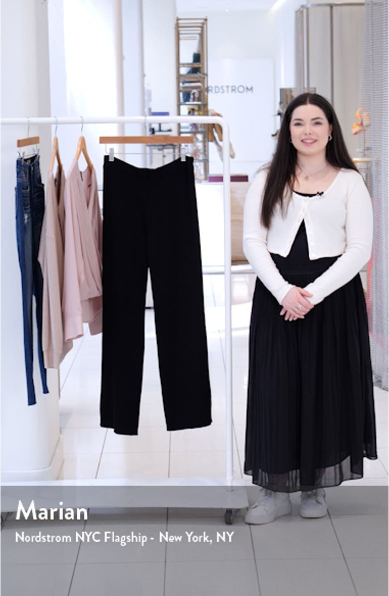 Flare Rib Pull-On Pants, sales video thumbnail