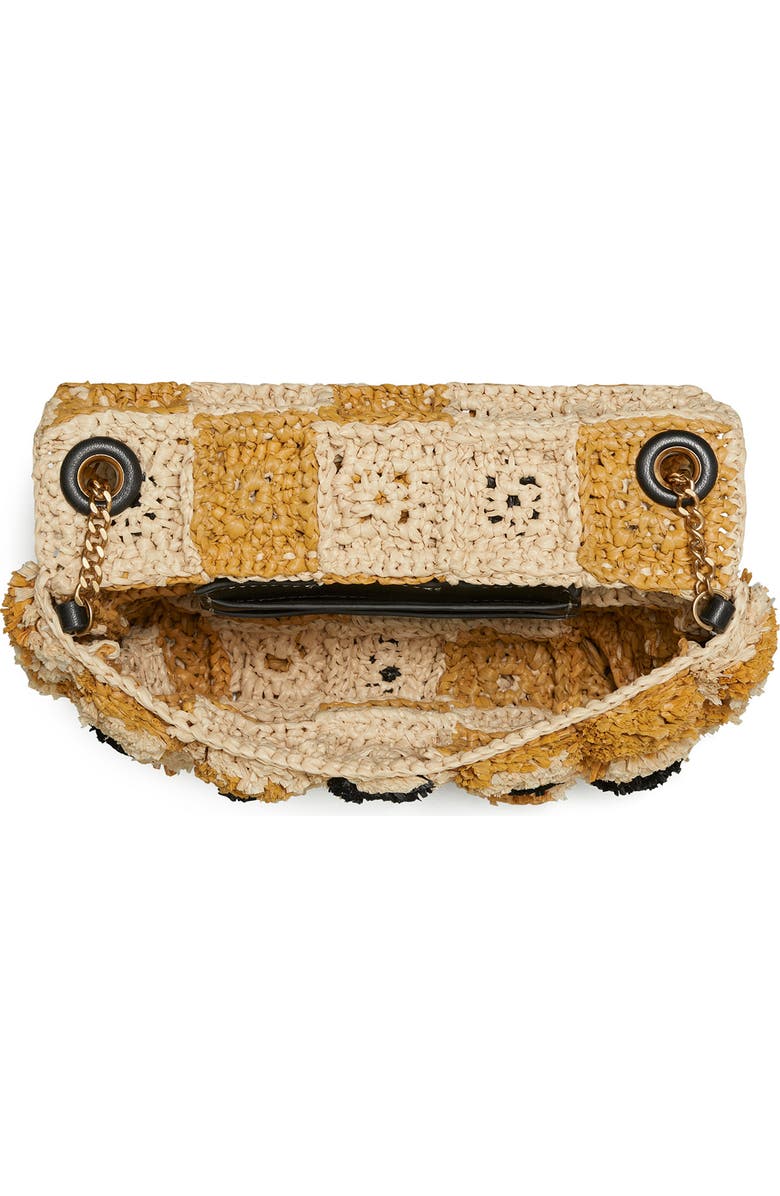 Tory Burch Mini Kira Raffia Rosette Crossbody Bag, Alternate, color,