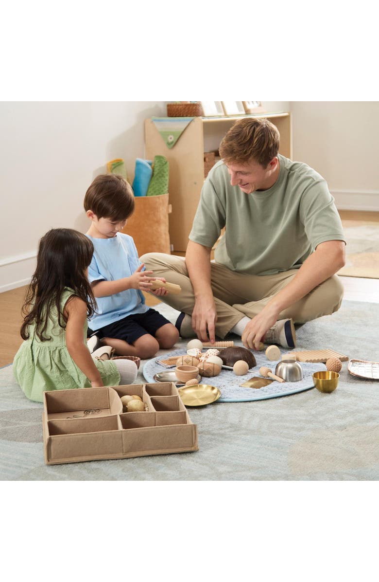 Kaplan Early Learning Company Sound Play Toddler Loose Parts STEM Kit - 34 Pieces, Alternate, color, Beige