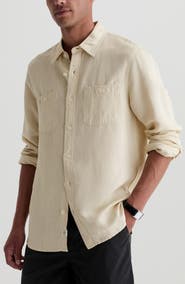 AG Mason Long Sleeve Linen Blend Work Shirt