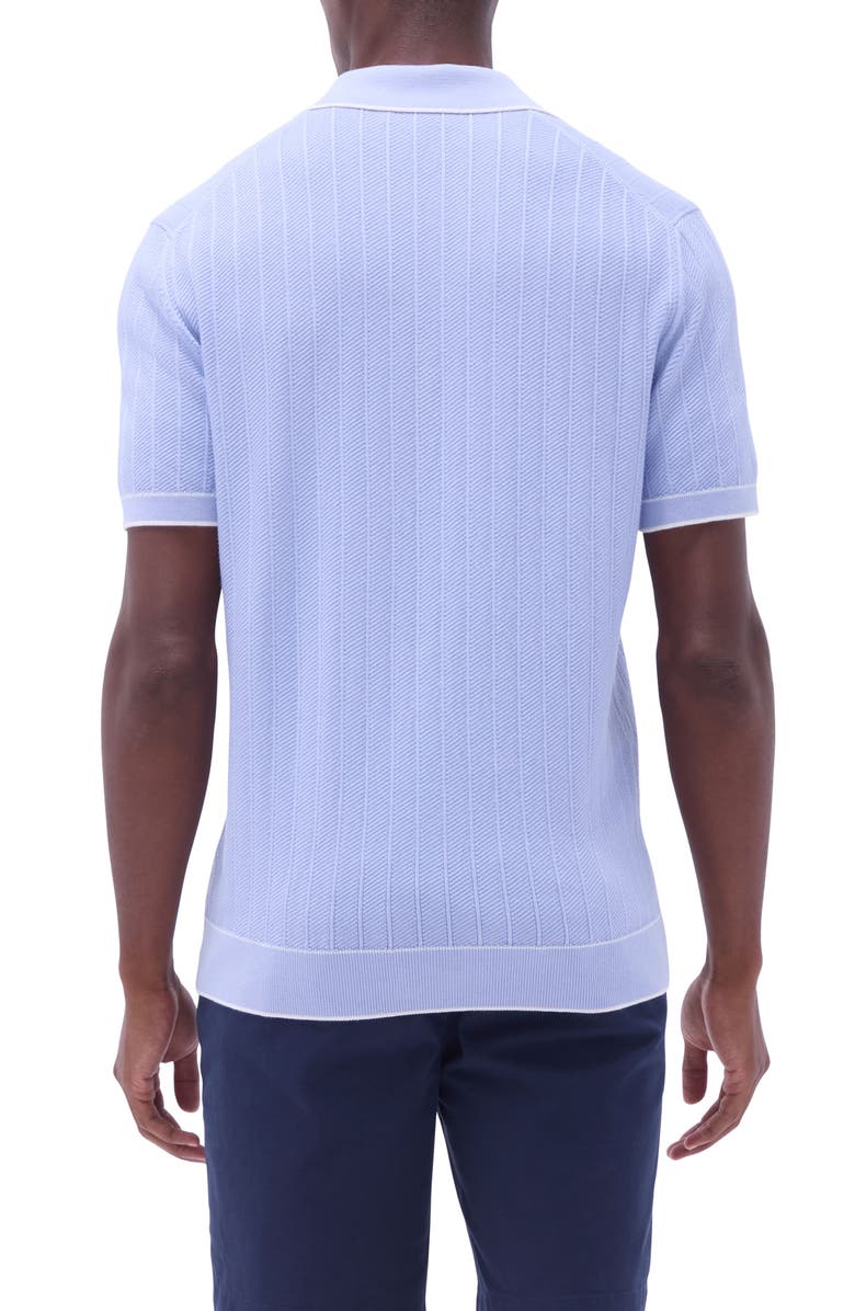 Bugatchi Johnny Collar Rib Polo, Alternate, color, Sky