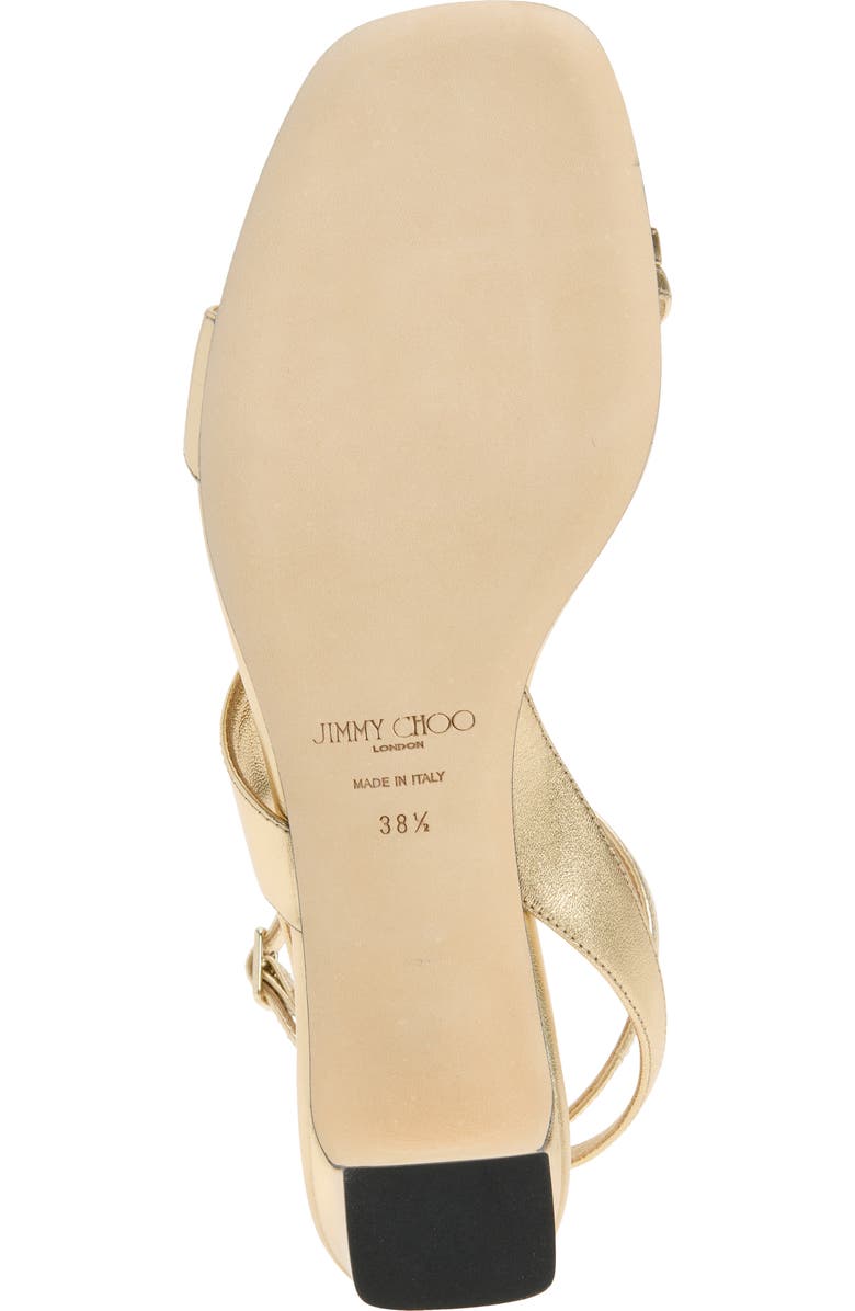 Jimmy Choo Faye Ankle Strap Sandal, Alternate, color, Gold